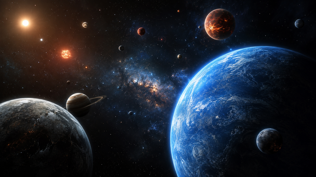 The Planet Where It Rains Glass Sideways: The Most Extreme World Ever Discovered Several extraordinary exoplanets floating through deep space.