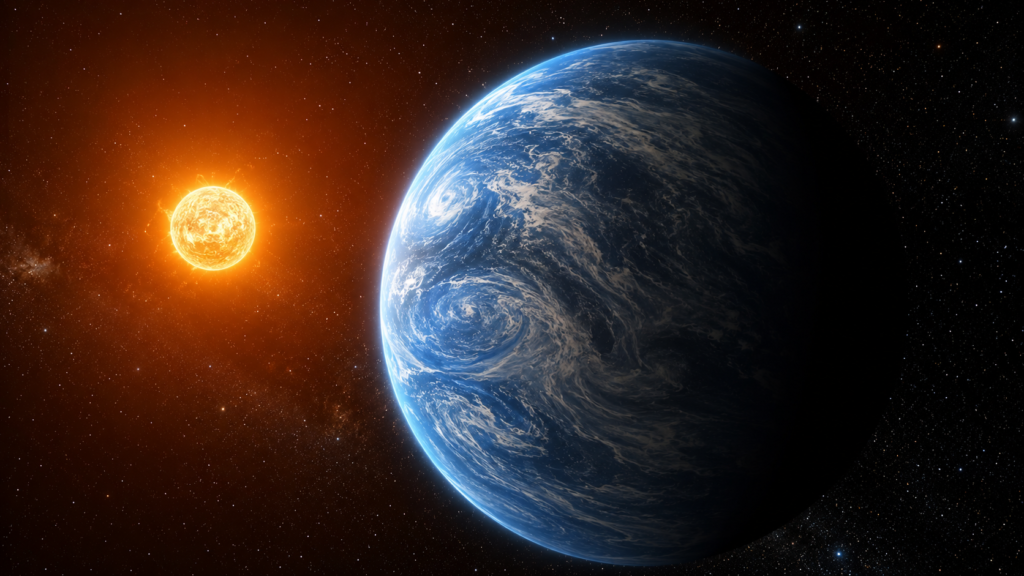 The Planet Where It Rains Glass Sideways: The Most Extreme World Ever Discovered Blue exoplanet HD 189733 b orbiting close to its parent star.
