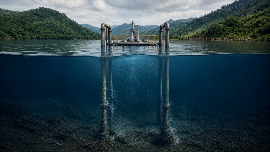 The Lake That Killed a Village Without Warning Controlled degassing pipes installed in Lake Nyos