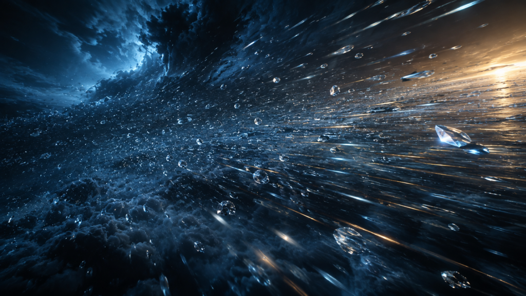 The Planet Where It Rains Glass Sideways: The Most Extreme World Ever Discovered Powerful sideways glass storm sweeping through the atmosphere of HD 189733 b.